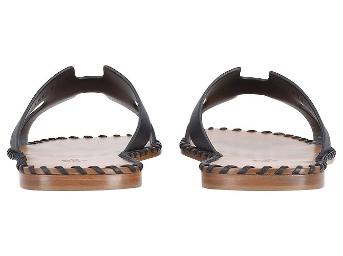 Sandali Hermès Oran in Pelle Nera Nero - vista 4