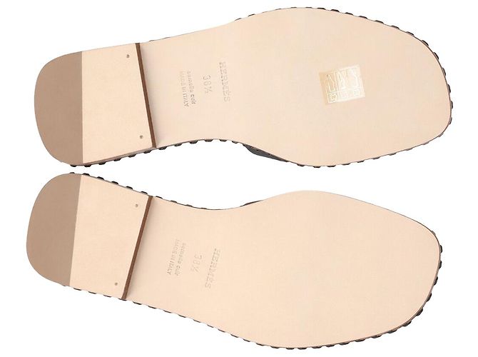 Sandali Hermès Oran in Pelle Nera Nero - vista 6