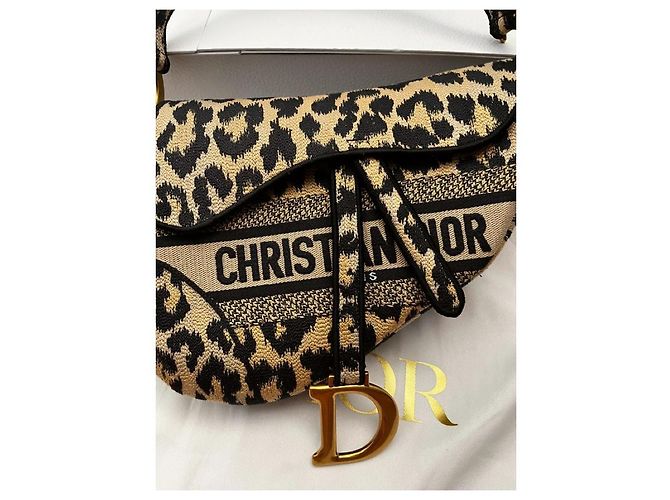 Christian Dior, Borsa Dior SADDLE ricamo leopardo Mizza modello grande new luxury - vista 3