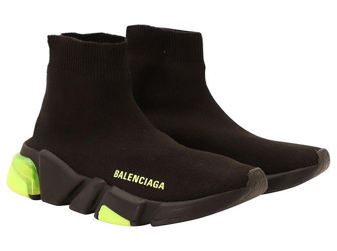 Balenciaga Speed Sneaker mit durchsichtiger Sohle aus schwarzem Polyamid - Ansicht 3