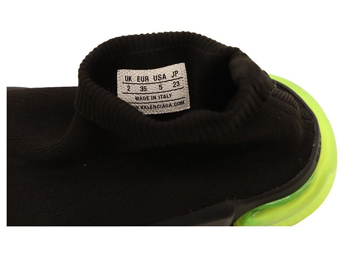 Balenciaga Speed Sneaker mit durchsichtiger Sohle aus schwarzem Polyamid - Ansicht 7