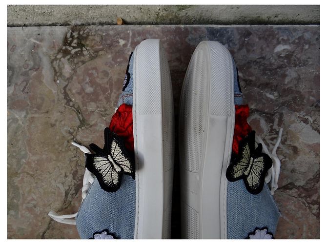 Sneakers Philipp Plein Denim Blu Rosso con Spikes Taglia 39 Multicolore Blu chiaro - vista 18