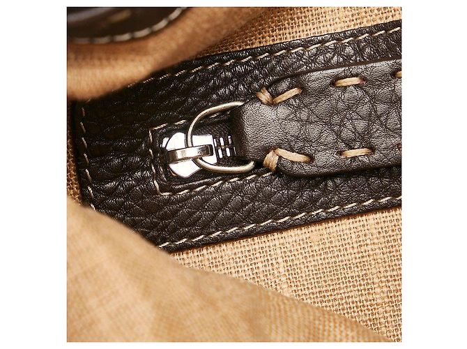 Fendi Selleria Borsa a tracolla con zip marrone - vista 6