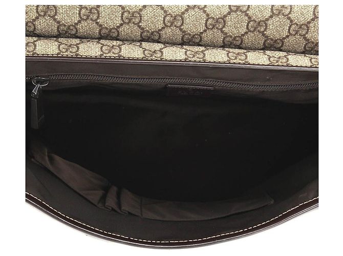 Gucci GG Supreme Interlocking G Messenger Bag marrone - vista 10