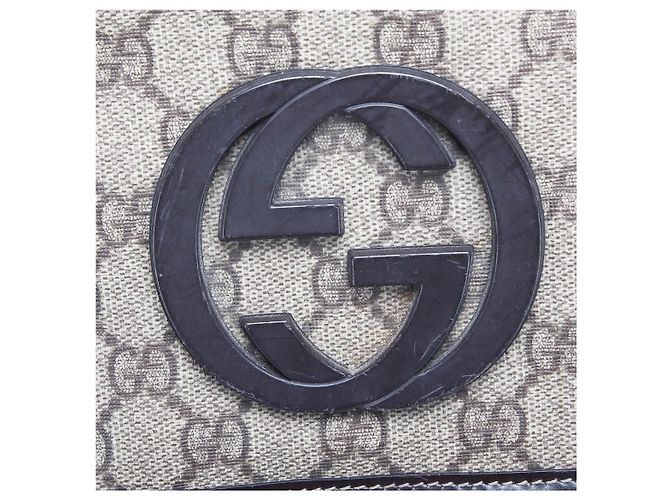 Gucci GG Supreme Interlocking G Messenger Bag marrone - vista 14