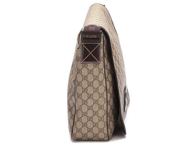 Gucci GG Supreme Interlocking G Messenger Bag marrone - vista 4