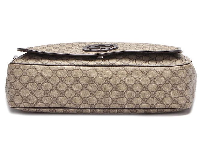 Gucci GG Supreme Interlocking G Messenger Bag marrone - vista 6