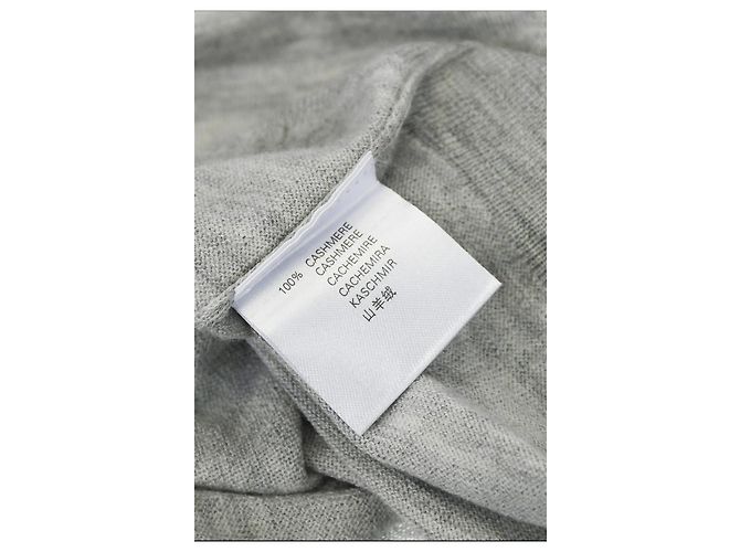 Pull Corneliani Gris en Cachemire Col V - vue 5