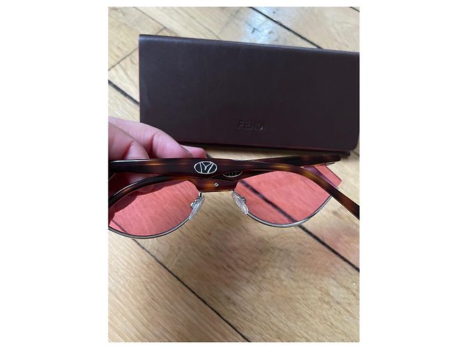 Fendi Monster Sonnenbrille Rosa Pink - Ansicht 4