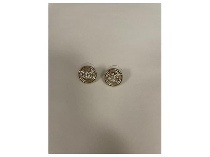 Chanel CC-Strass-Ohrringe Golden - Ansicht 6