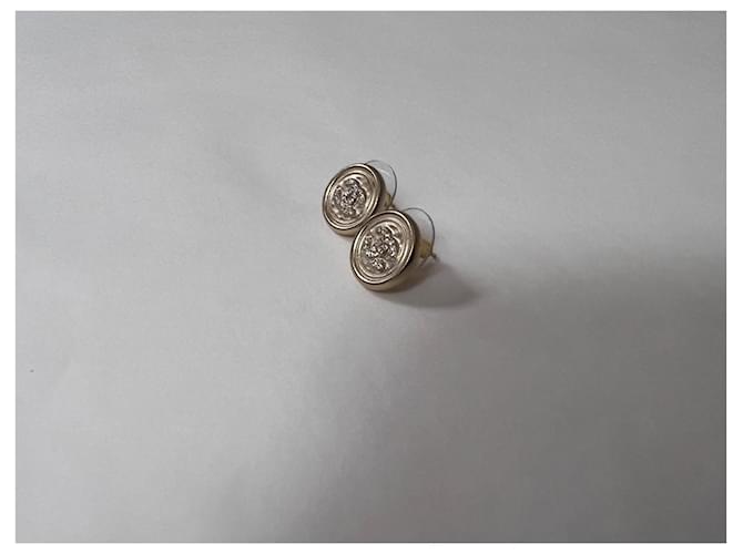 Chanel CC-Strass-Ohrringe Golden - Ansicht 7