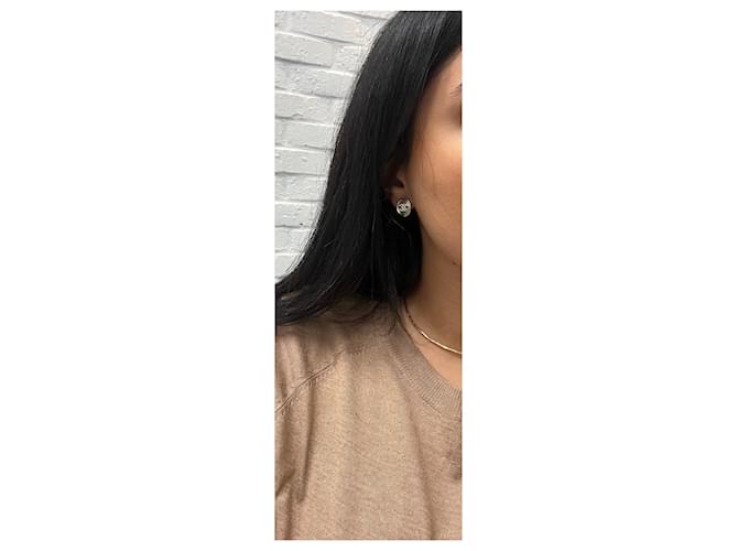 Chanel CC-Strass-Ohrringe Golden - Ansicht 2