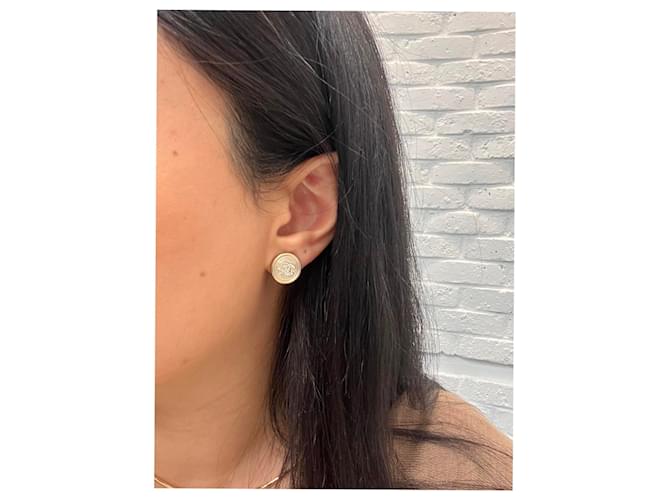 Chanel CC-Strass-Ohrringe Golden - Ansicht 3