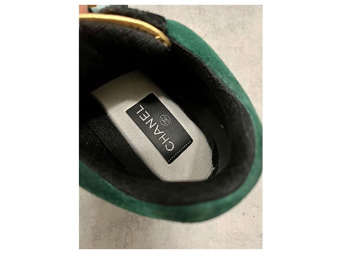 Scarpe da ginnastica Chanel 37 Nero Blu D'oro Verde scuro - vista 9