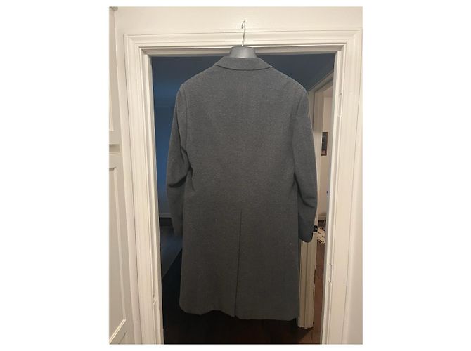 Armani Collezioni Men's Wool Topcoat Grigio - vista 3