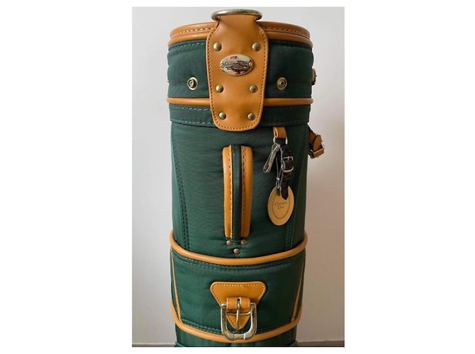Borsa da golf Christian Dior in pelle verde scuro - vista 4