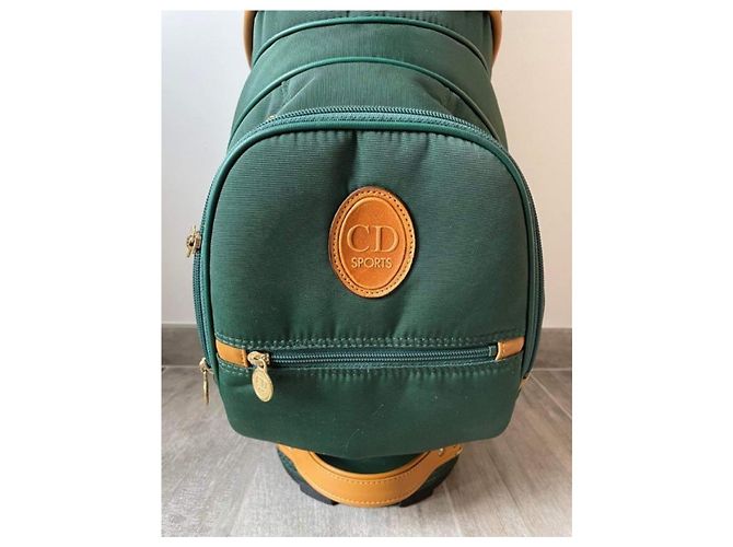 Borsa da golf Christian Dior in pelle verde scuro - vista 5