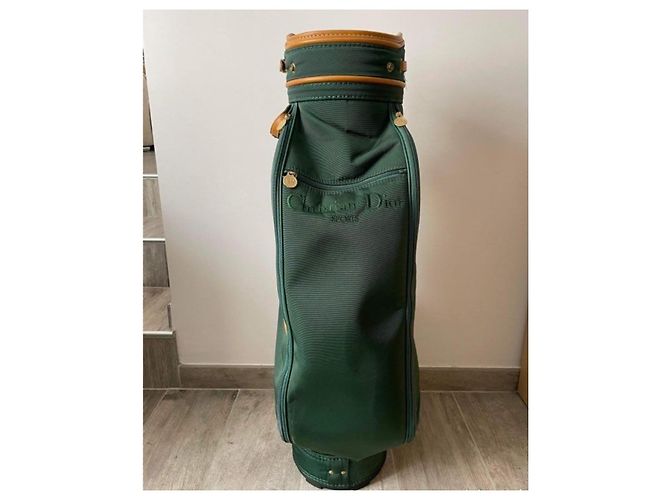 Borsa da golf Christian Dior in pelle verde scuro - vista 6