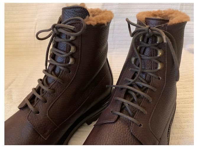 Brunello Cucinelli Botas de invierno de piel de ciervo - vista 11