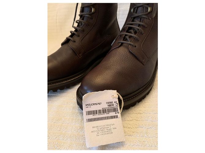 Brunello Cucinelli Botas de invierno de piel de ciervo - vista 14