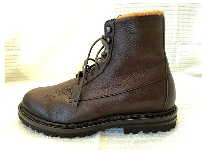 Brunello Cucinelli Botas de invierno de piel de ciervo - vista 2