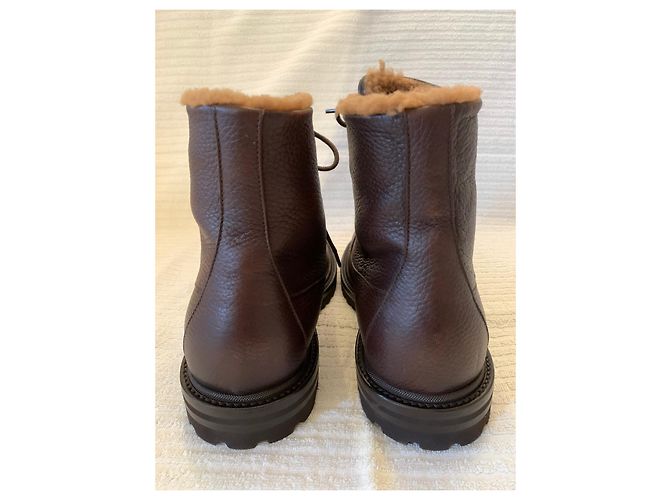 Brunello Cucinelli Botas de invierno de piel de ciervo - vista 4