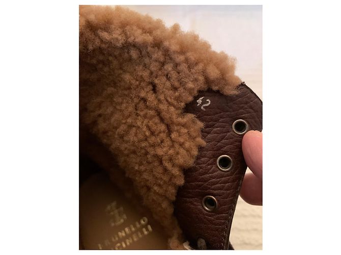 Brunello Cucinelli Botas de invierno de piel de ciervo - vista 6