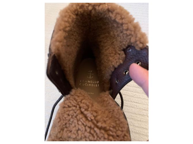 Brunello Cucinelli Botas de invierno de piel de ciervo - vista 7