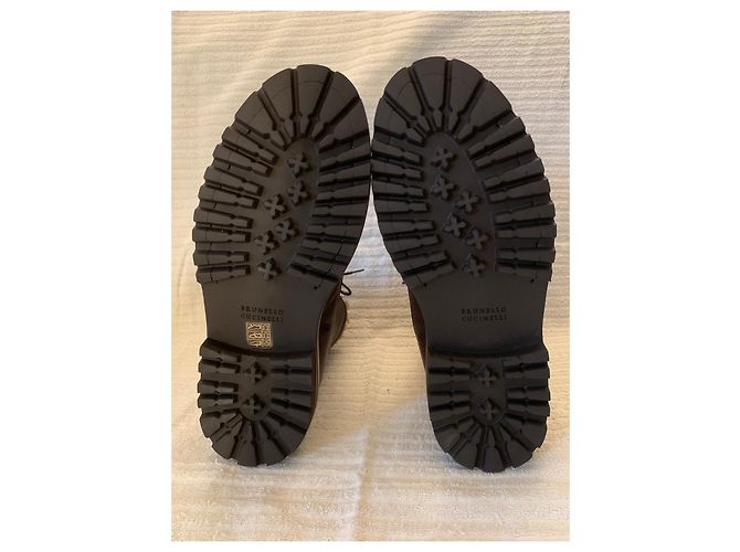 Brunello Cucinelli Botas de invierno de piel de ciervo - vista 9