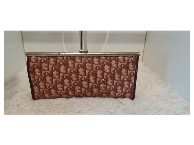 Clutch Christian Dior Oblique Monogram Rosso Scuro Bordò - vista 2