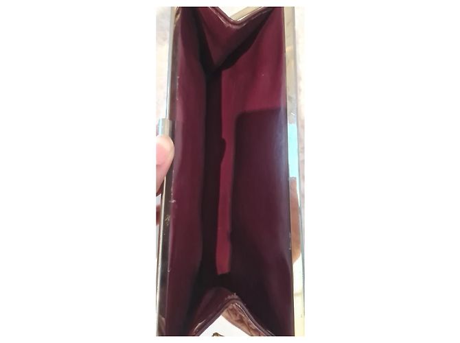 Clutch Christian Dior Oblique Monogram Rosso Scuro Bordò - vista 5