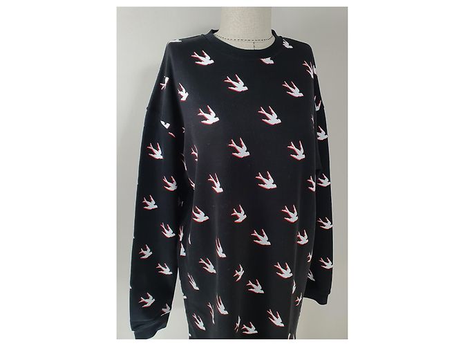 Vestido Sudadera Oversize Alexander McQueen MCQ Negro Multicolor - vista 2