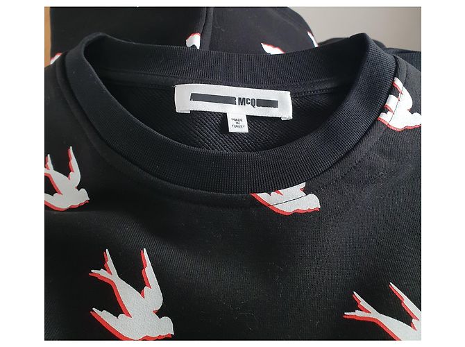 Vestido Sudadera Oversize Alexander McQueen MCQ Negro Multicolor - vista 5