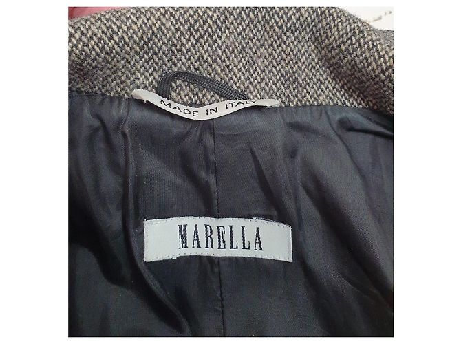 Marella Abrigo Corto Blazer Gris Lana Cachemira - vista 5