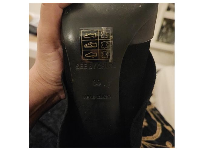 Stivali See by Chloé in pelle di agnello neri Nero - vista 2