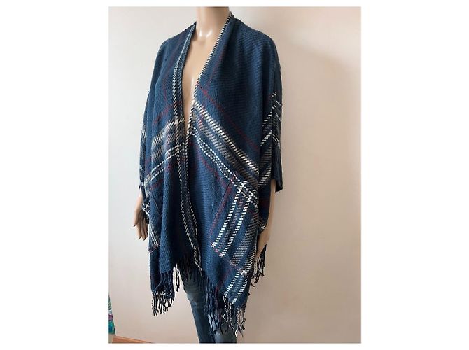 Poncho Abercrombie & Fitch Azul de Acrílico - vista 3