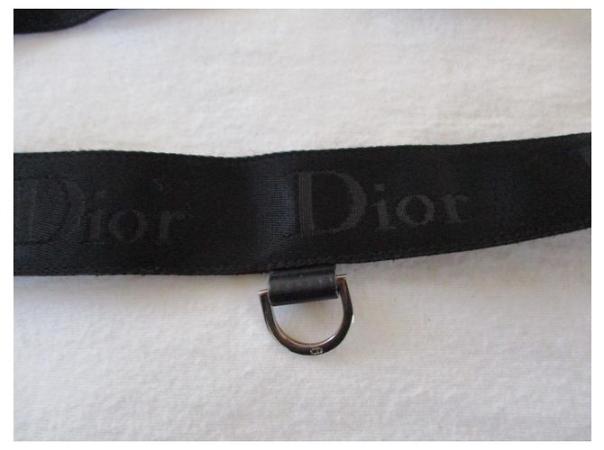 Dior Gürtel aus Canvas und Leder, Gemischt. 90cm. Schwarz - Ansicht 4