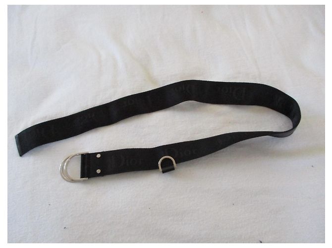 Dior Gürtel aus Canvas und Leder, Gemischt. 90cm. Schwarz - Ansicht 5