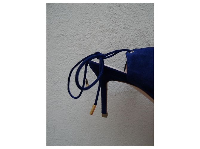 Décolleté Nicholas Kirkwood in pelle blu navy 38.5 - vista 14