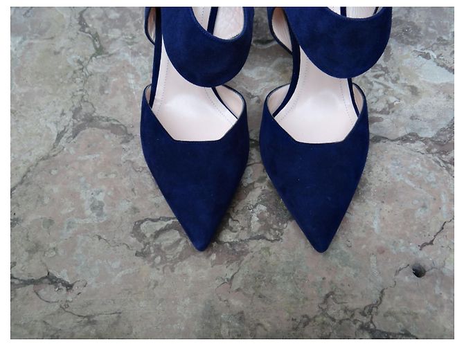 Décolleté Nicholas Kirkwood in pelle blu navy 38.5 - vista 2