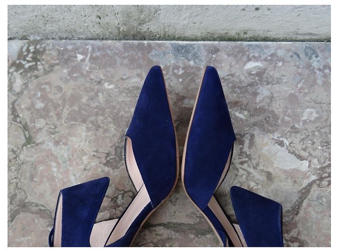 Décolleté Nicholas Kirkwood in pelle blu navy 38.5 - vista 4