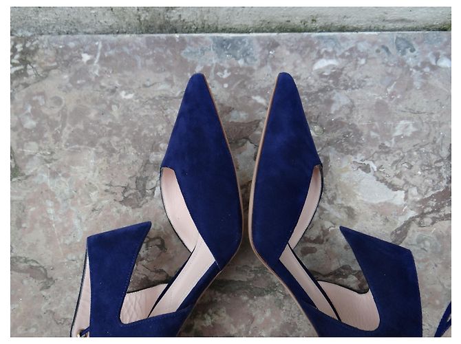 Décolleté Nicholas Kirkwood in pelle blu navy 38.5 - vista 7