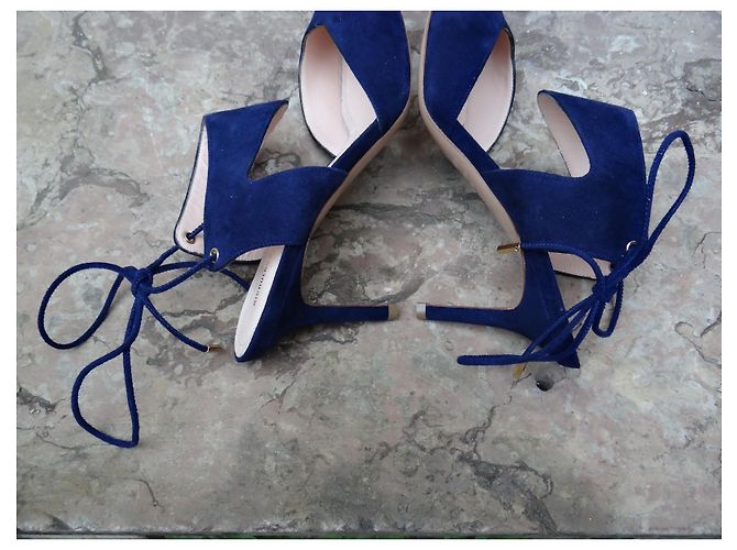 Décolleté Nicholas Kirkwood in pelle blu navy 38.5 - vista 8