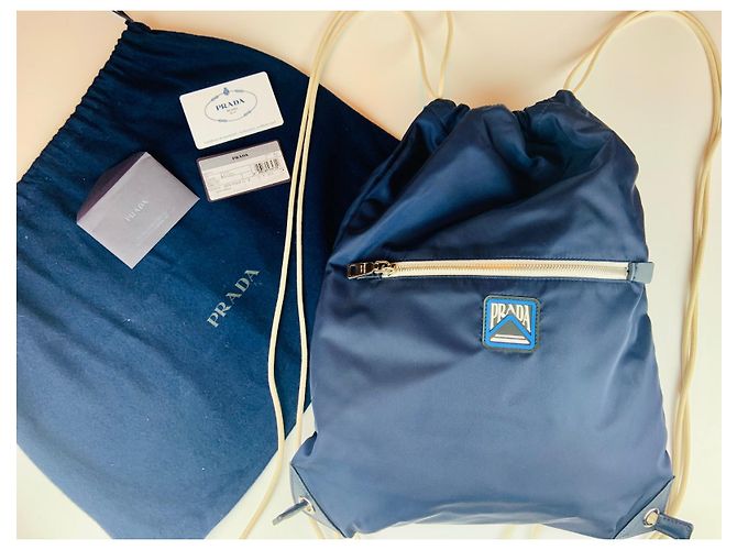 Prada Porte-documents en nylon bleu - vue 2