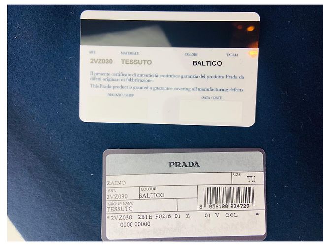 Prada Porte-documents en nylon bleu - vue 3