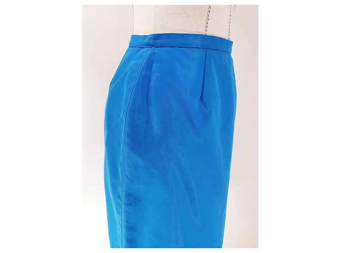 Falda Thierry Mugler azul de algodón y poliamida - vista 4
