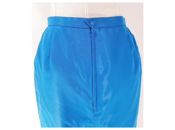 Falda Thierry Mugler azul de algodón y poliamida - vista 6