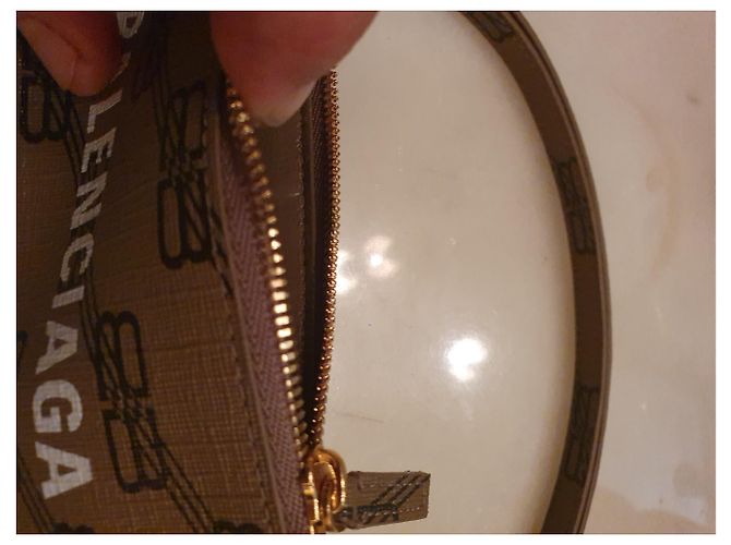 Pochette Balenciaga in pelle marrone - vista 14