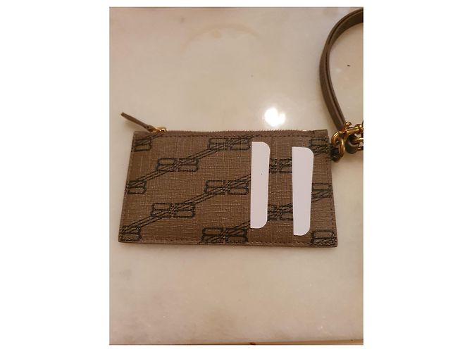 Pochette Balenciaga in pelle marrone - vista 6