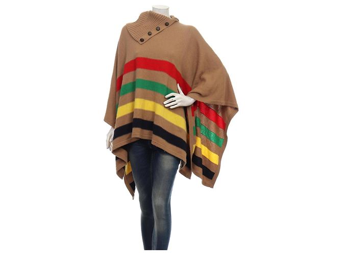 Poncho Ralph Lauren Multicor Algodão Lã Nylon - vista 2